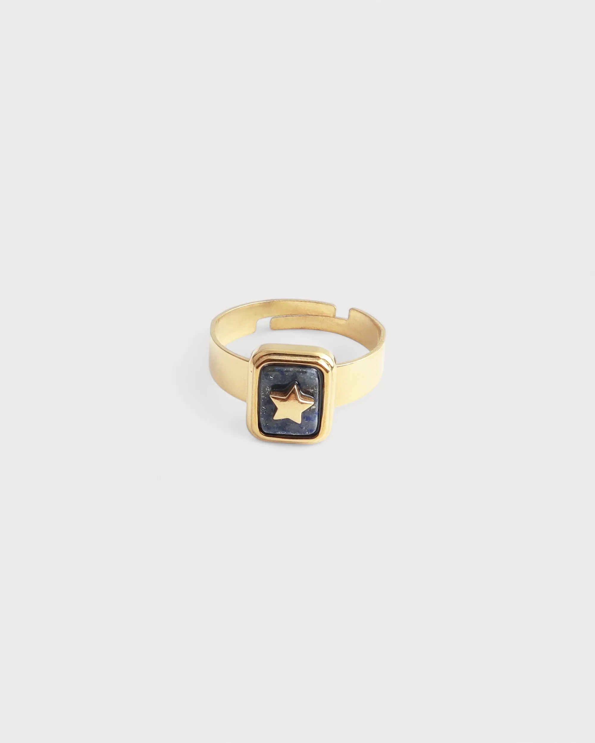 Yasmin - Ring - Natural Stone - Stainless Steel - Adjustable - Image 6