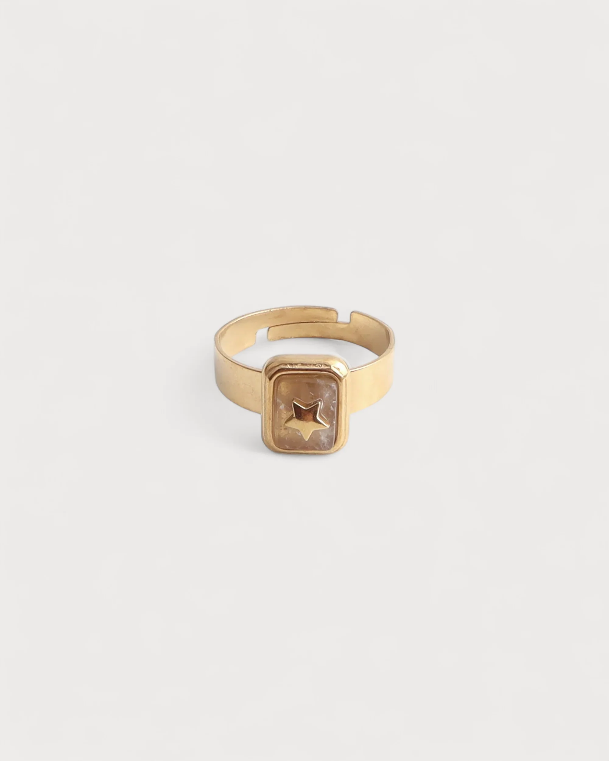 Yasmin - Ring - Natural Stone - Stainless Steel - Adjustable - Image 8
