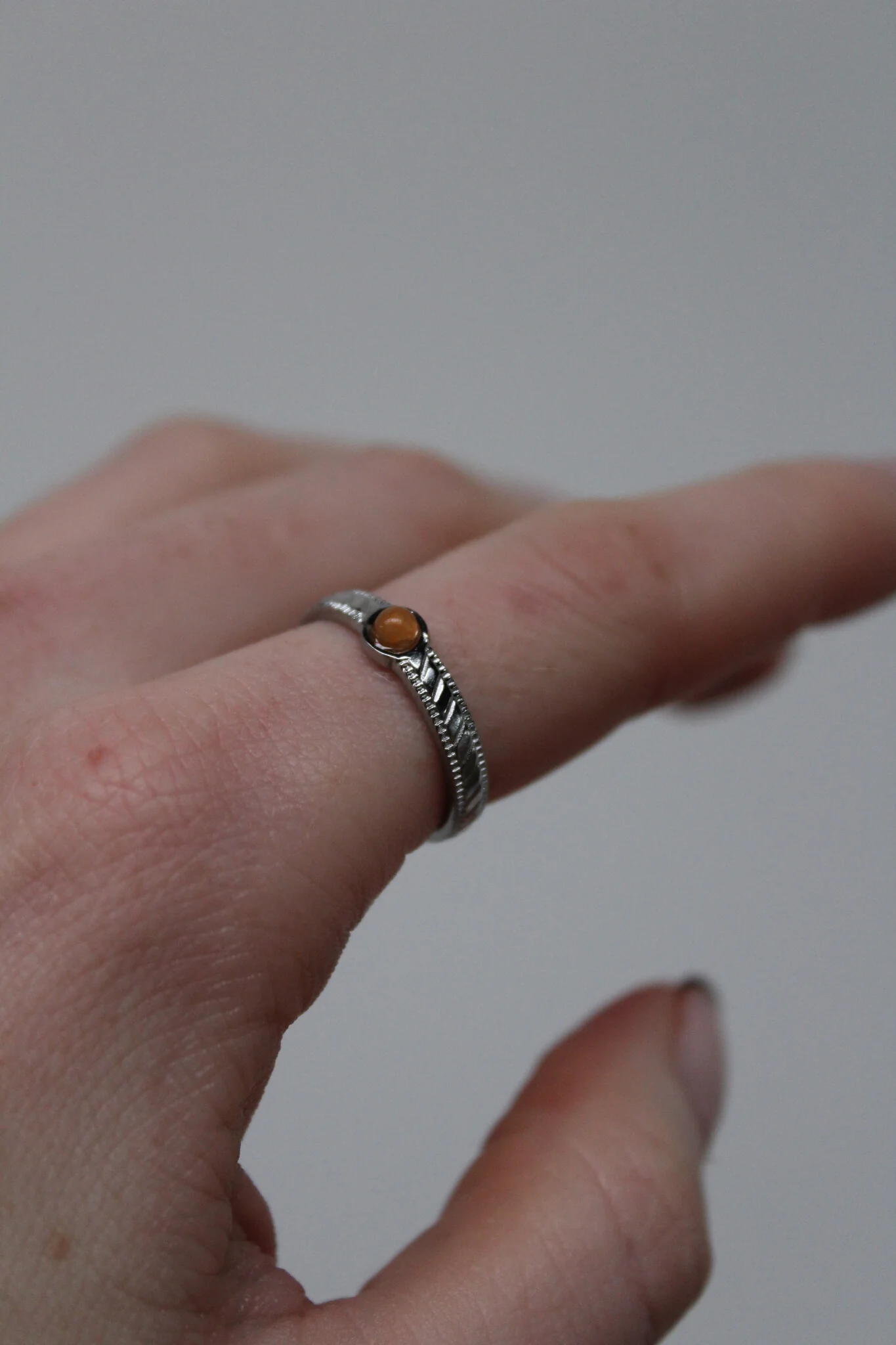 Zosia - Ring - Natural Stone - Stainless Steel - Adjustable - Image 15